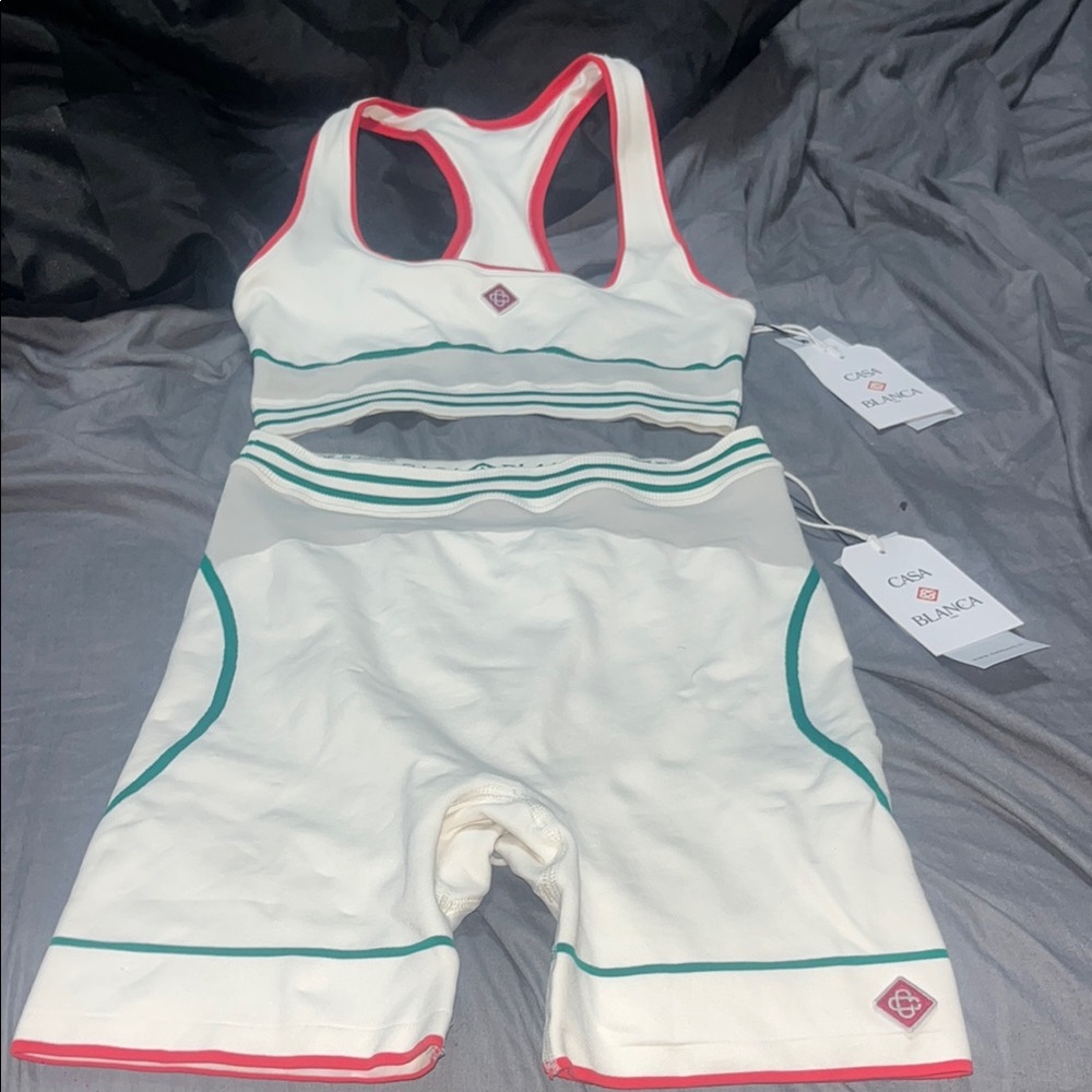 Casablanca sport bra & biker short set